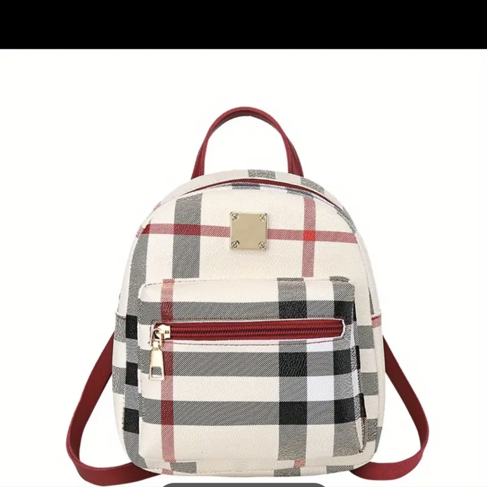 Mini Plaid Backpack - Picture 6 of 6